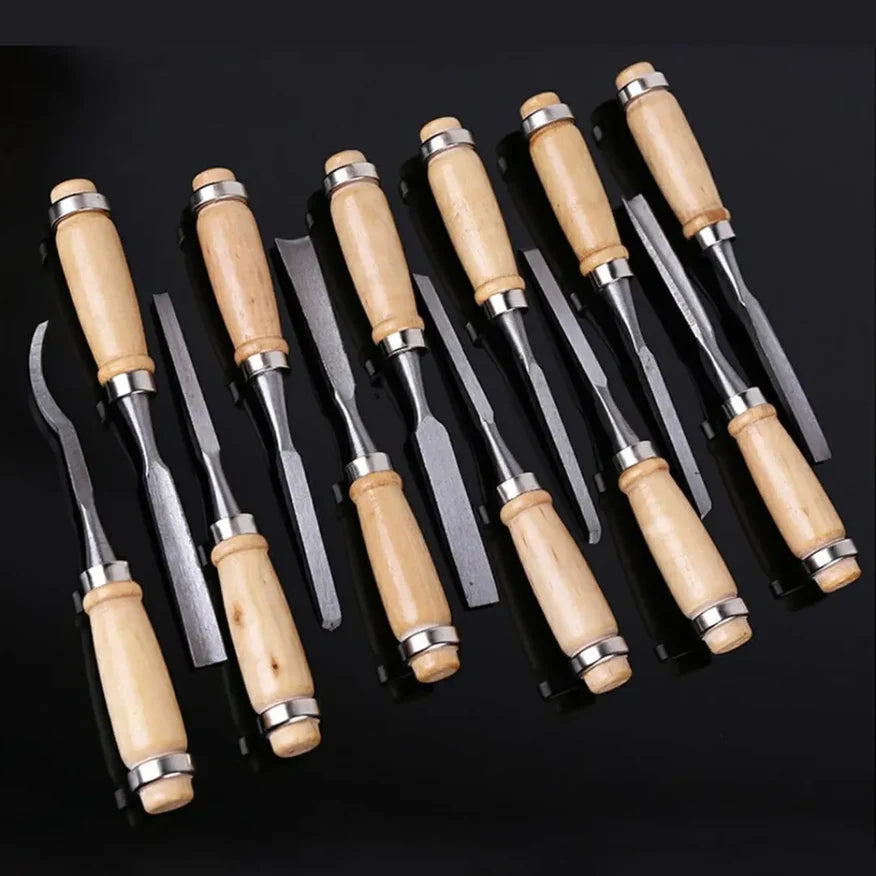 SET DE TALLADO 12 PCS + ESTUCHE ORGANIZADOR GRATIS