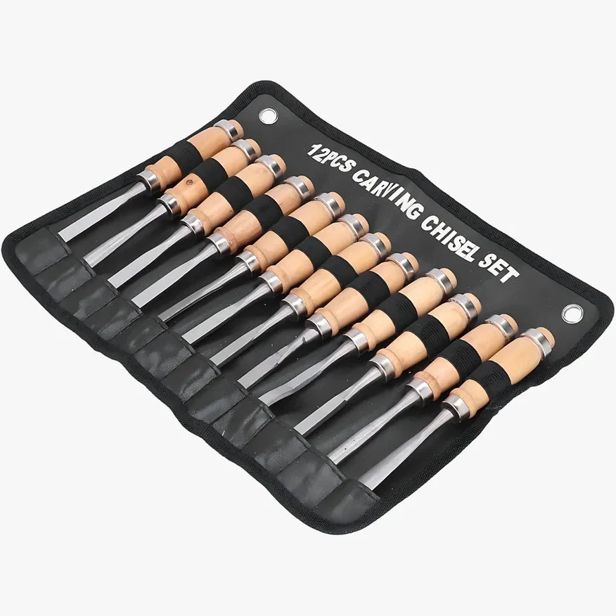 SET DE TALLADO 12 PCS + ESTUCHE ORGANIZADOR GRATIS