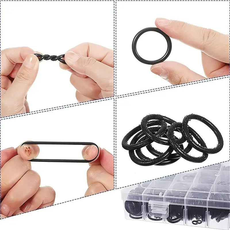 KIT 225 JUNTAS SELLANTES O-RINGS + ORGANIZADOR GRATIS