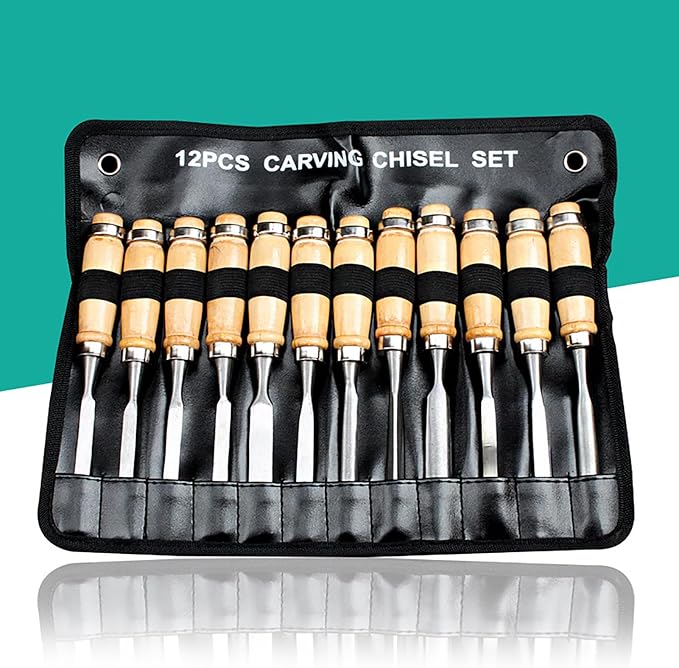 SET DE TALLADO 12 PCS + ESTUCHE ORGANIZADOR GRATIS