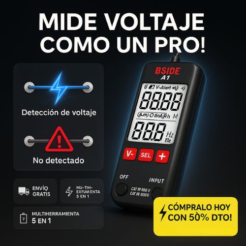 MULTIMETRO DIGITAL INTELIGENTE ANTIQUEMADURAS + ENVIO GRATIS
