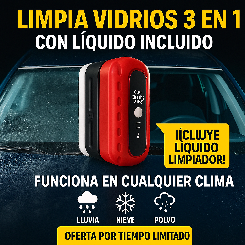 KIT LIMPIAPARABRISAS CON NANOTECNOLOGIA + REPUESTO GRATIS
