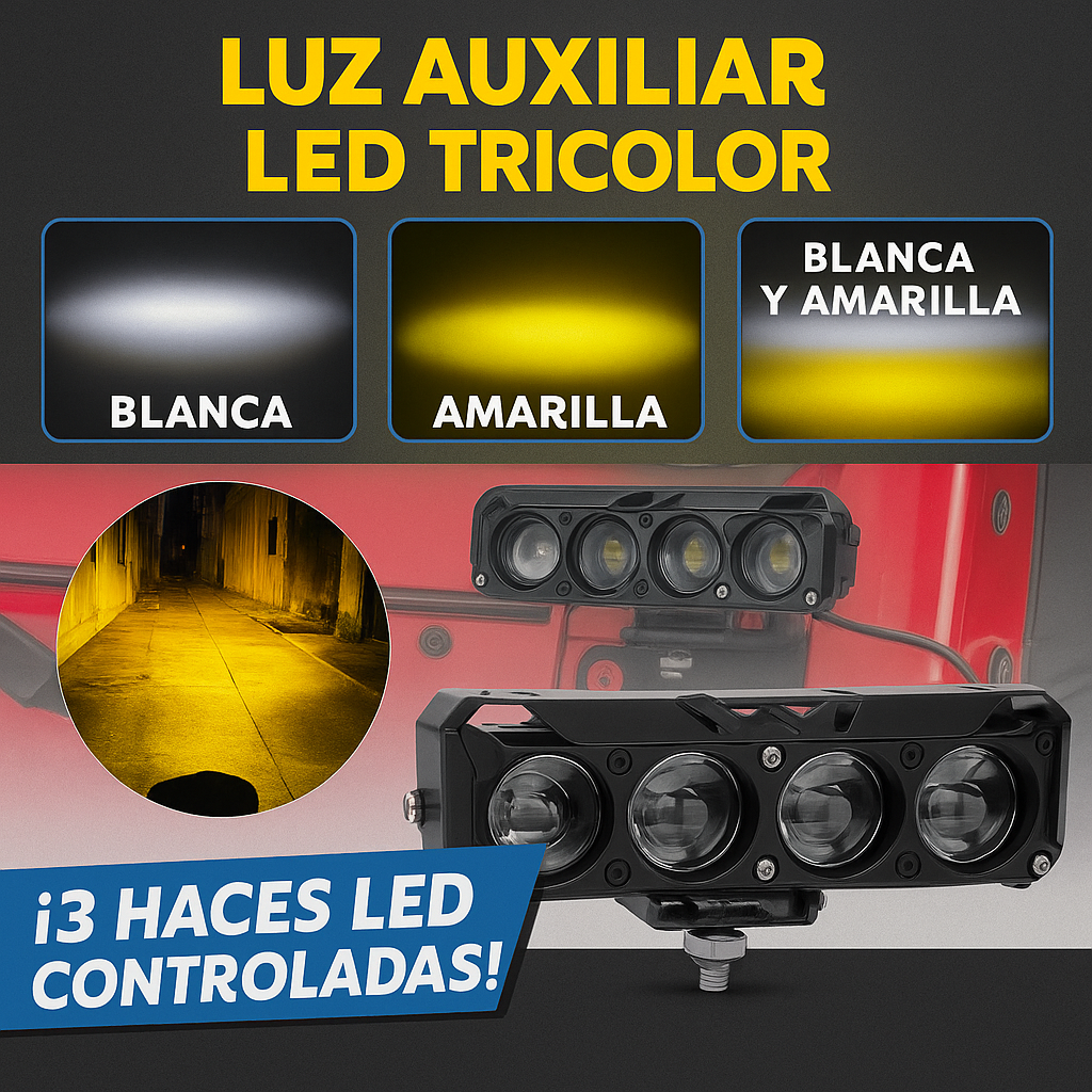 EXPLORADORA LED 4 OJOS| 120W POTENCIA REAL + RESISTENCIA IP67