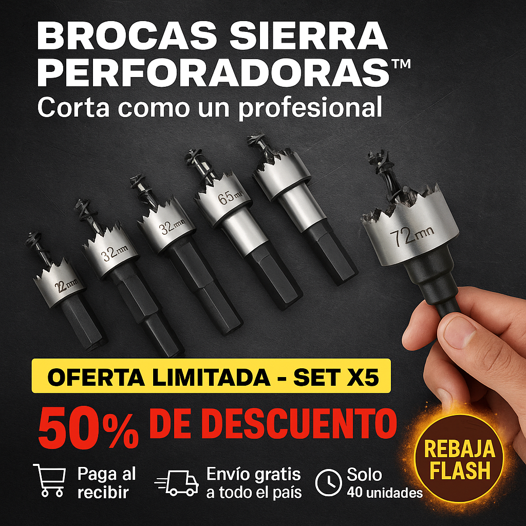 KIT X5 BROCAS SIERRA MULTISUPERFICIE + GUIA DIGITAL GRATIS