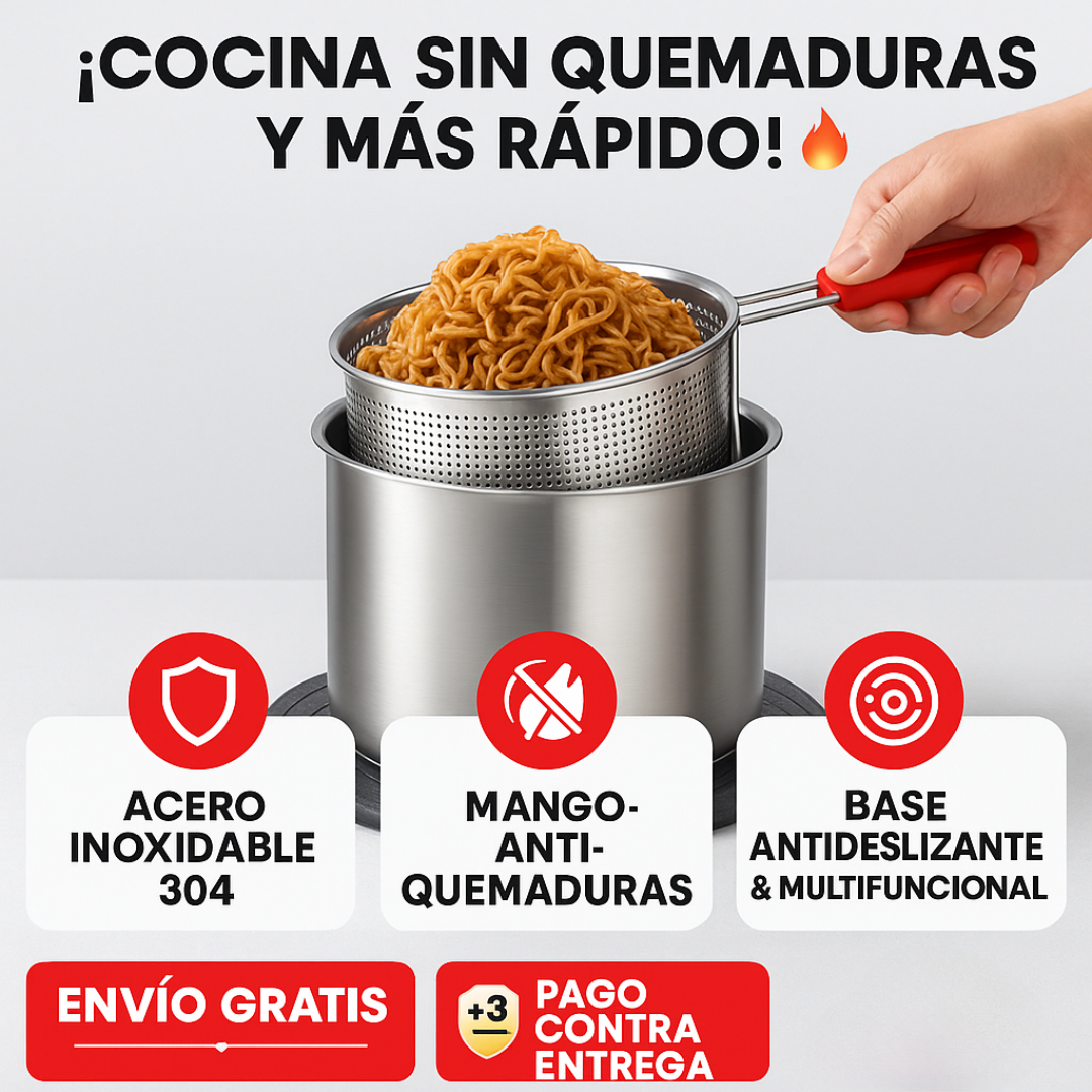 OLLA FREIDORA 1.2L | ¡CRUJIENTE CON MENOS ACEITE! + RECETARIO DIGITAL GRATIS