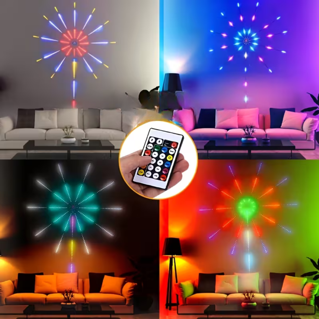 LUZ LED TIPO FUEGO ARITFICIAL BLUETOOTH
