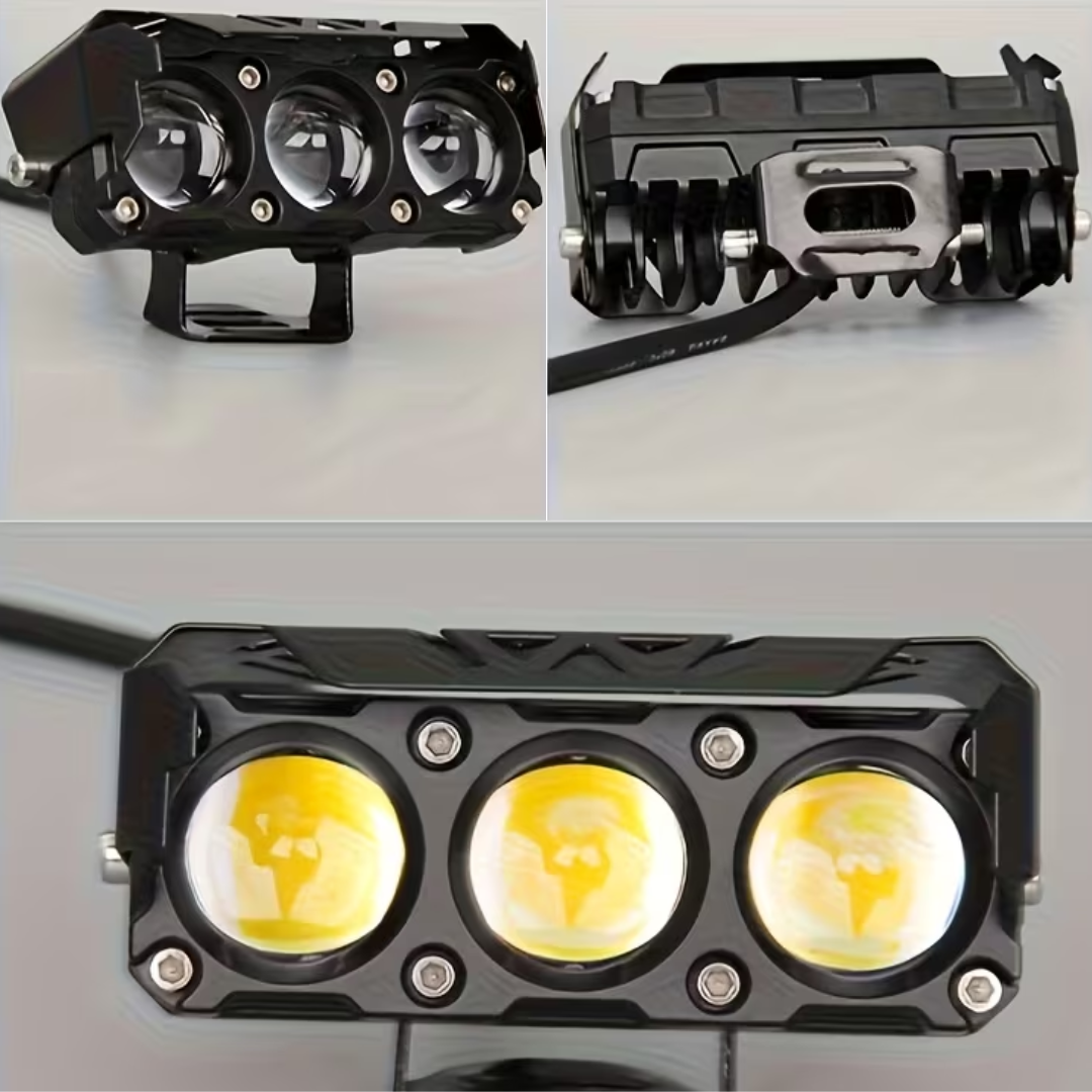 PAR DE EXPLORADORAS LED 3 OJOS| 120W POTENCIA REAL + RESISTENCIA IP67