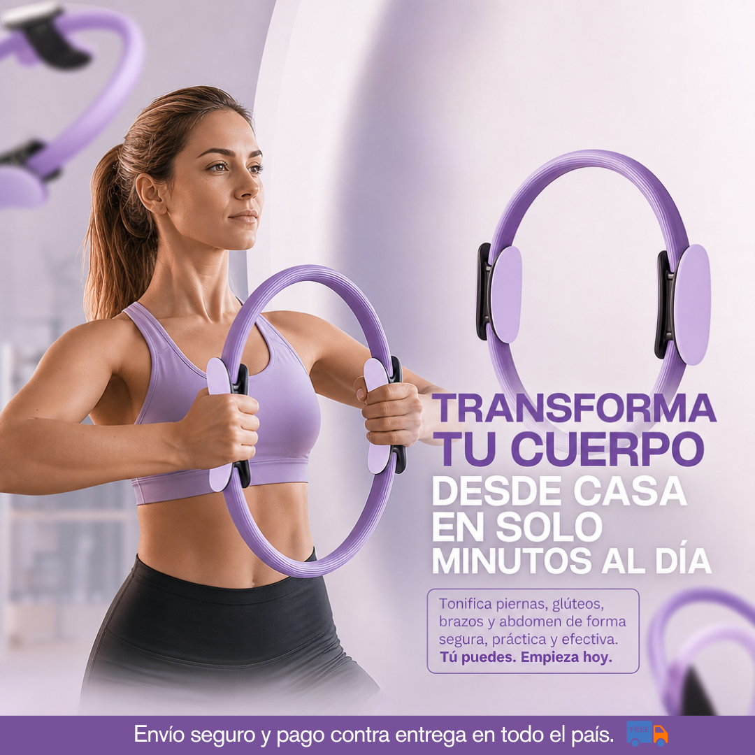 ARO DE PILATES CON BANDAS DE RESISTENCIA