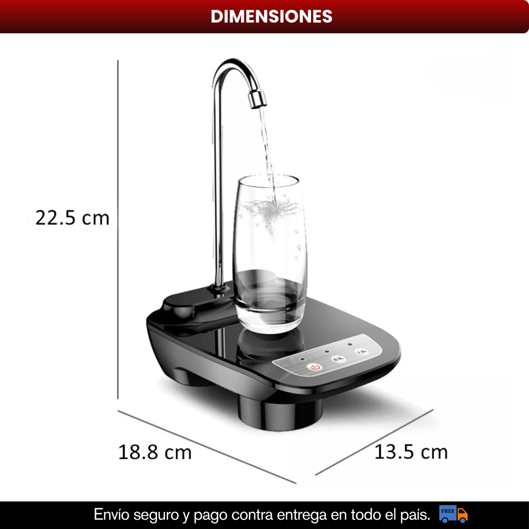 DISPENSADOR DE AGUA RECARGABLE CON BASE
