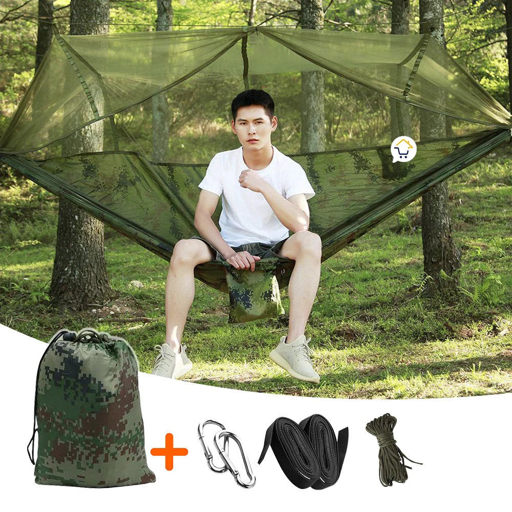 KIT HAMACA MULTIFUNCION + TOLDILLO ANTIMOSQUITO