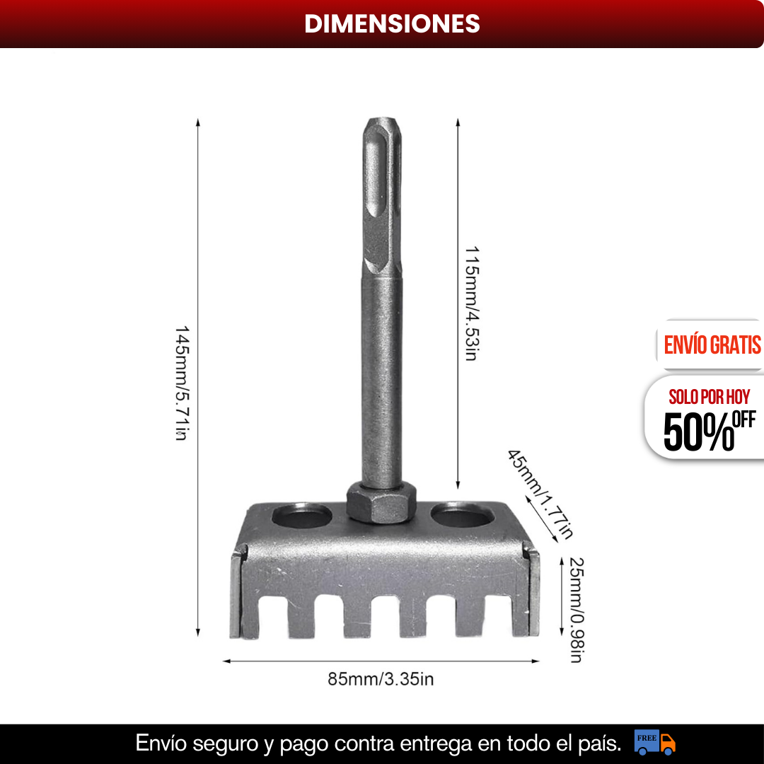 BROCA PERFORADORA CUADRADA