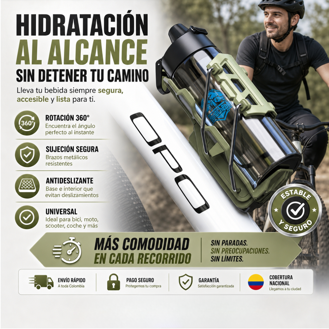 PORTABEBIDAS PARA BICICLETAS Y MOTOS