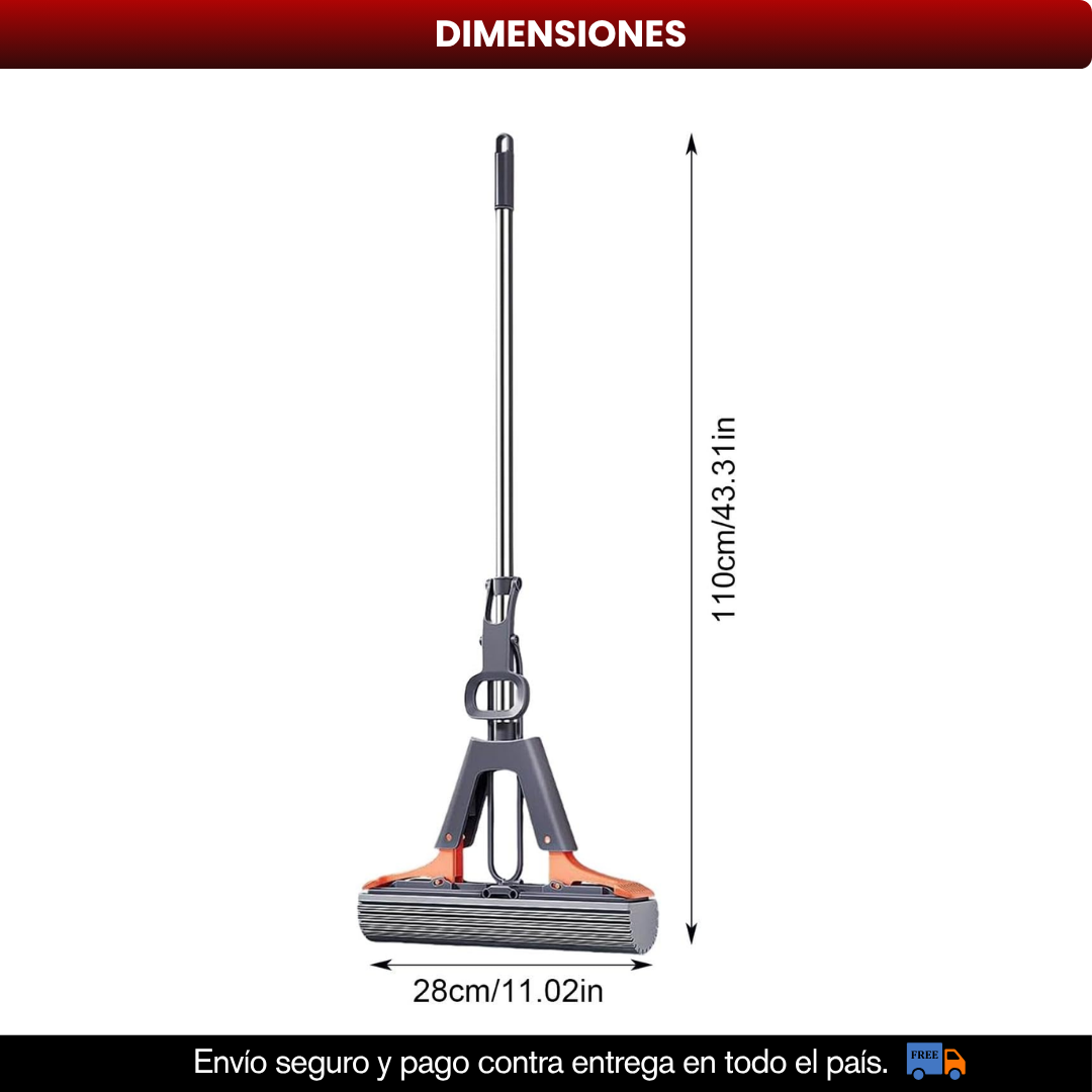 TRAPEADOR ESCURRIDOR DE ESPUMA ANTI RESIDUOS