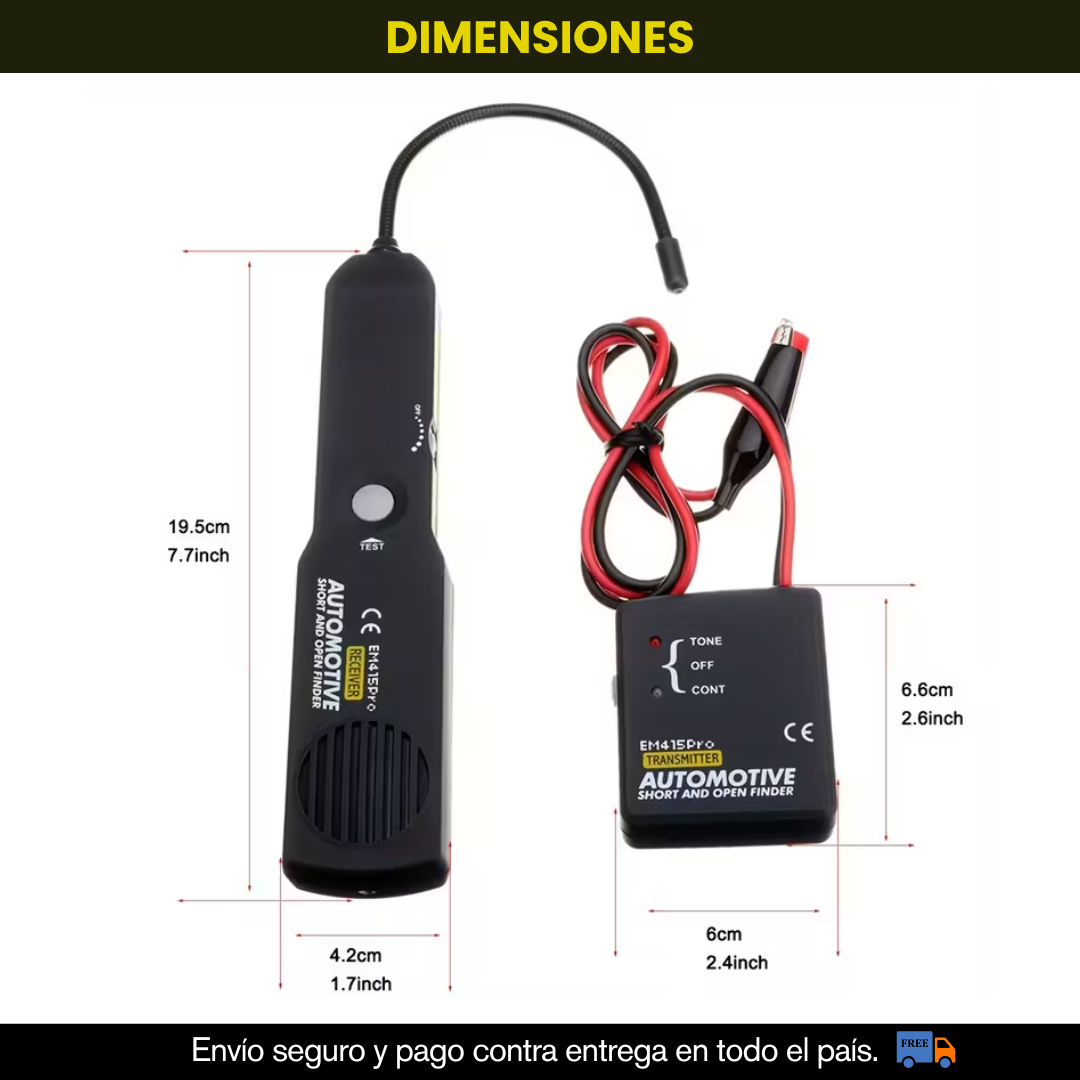 DETECTOR DE CABLES Y CORTOCIRCUITOS