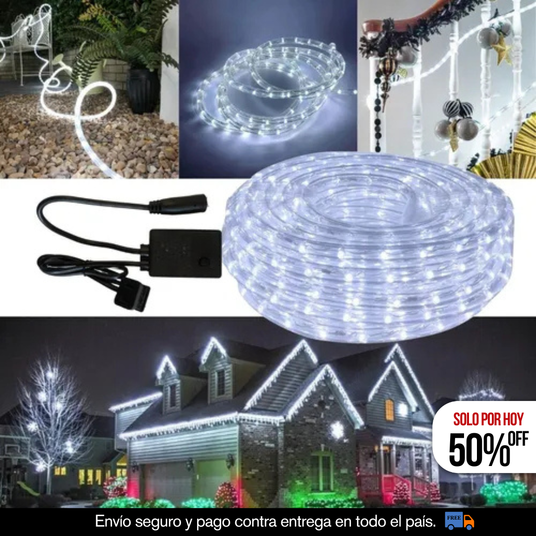 MANGUERA LED SOLAR 10 METROS + CONTROL REMOTO