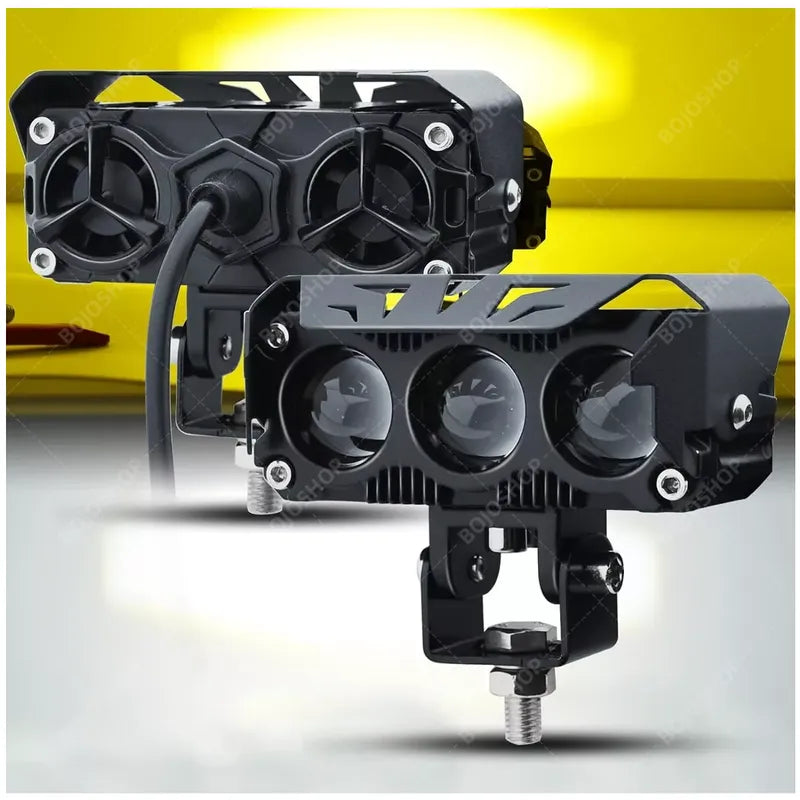 PAR DE EXPLORADORAS LED 3 OJOS| 120W POTENCIA REAL + RESISTENCIA IP67