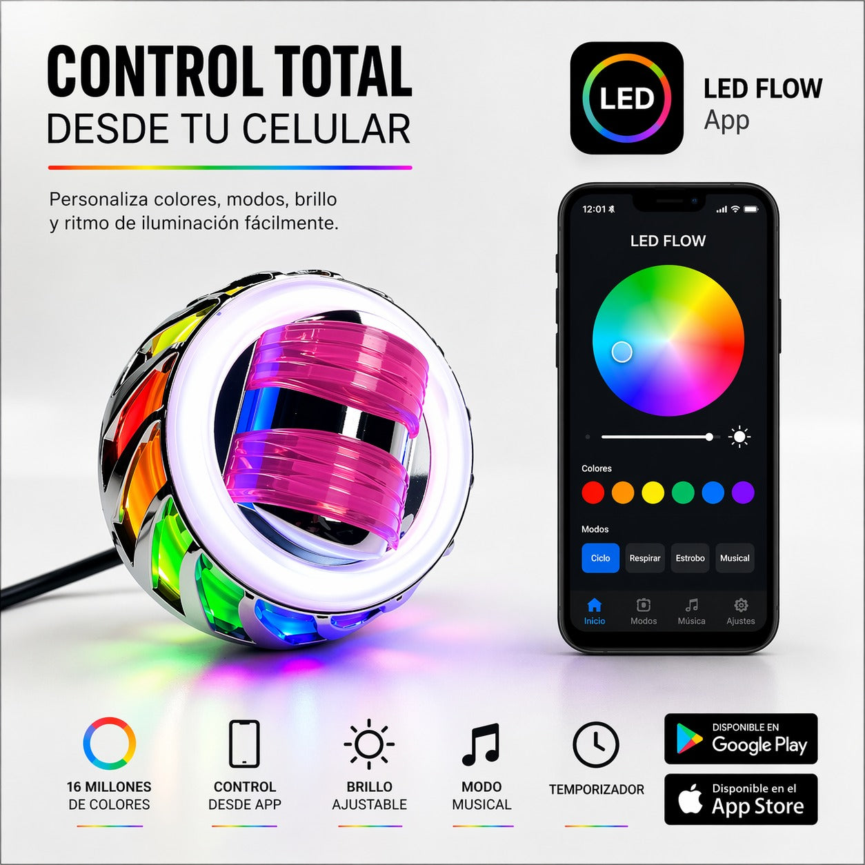 PROYECTOR OJO DE DIABLO BLUETOOTH PERSONALIZABLE