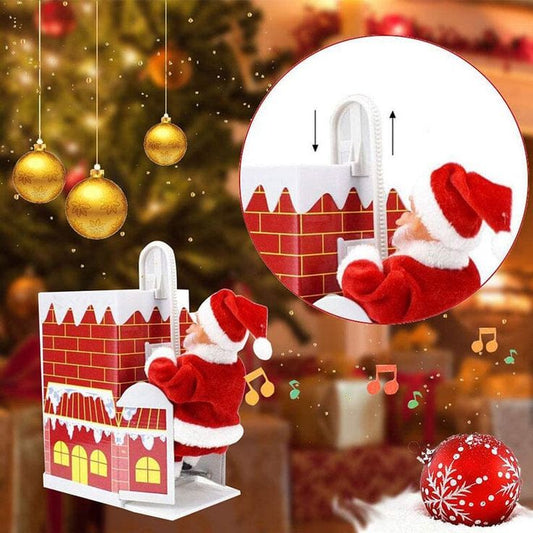 PAPÁ NOEL ESCALADOR DE CHIMENEA | MOVIMIENTO REALISTA + SONIDO DE CAMPANAS GRATIS