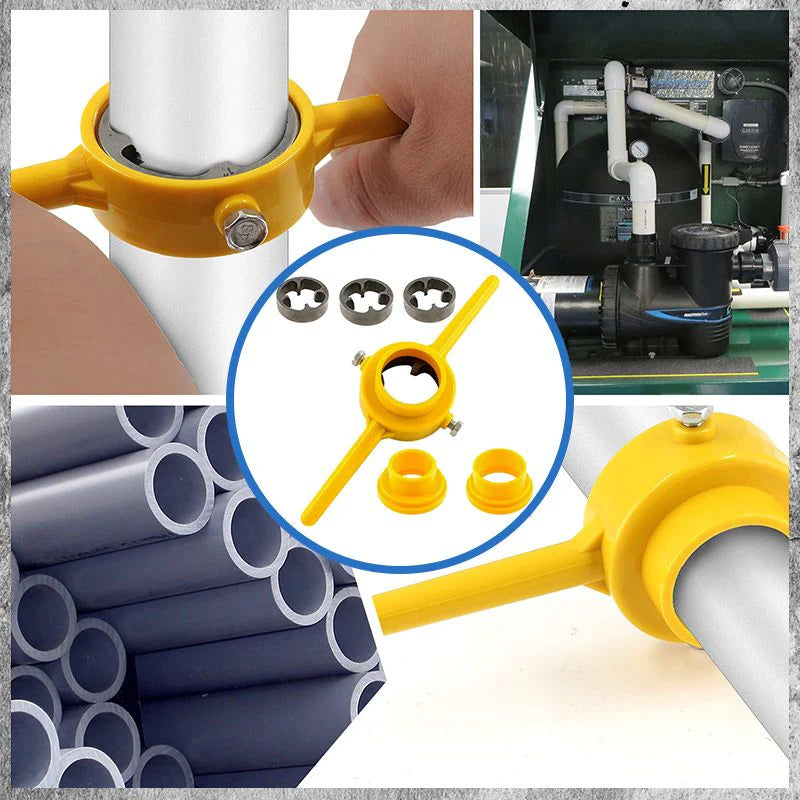 ROSCADOR DE TUBOS INDUSTRIAL + PACK DE ROSCAS GRATIS