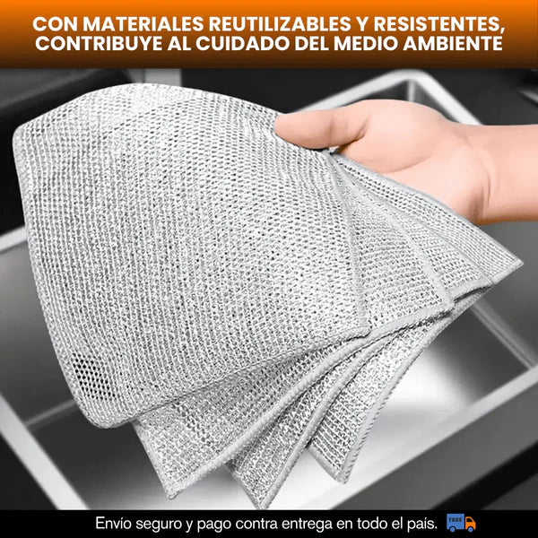 PACK PAÑOS METALICOS MULTIUSOS PAGA 10 LLEVA 20 UNIDADES