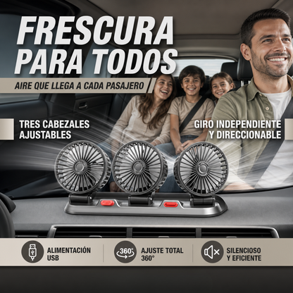 VENTILADOR 3 CABEZAS PLEGABLES PARA CARRO