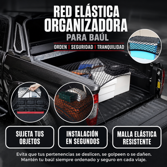 RED ELASTICA DOBLE FONDO PARA CARGA Y EQUIPAJE