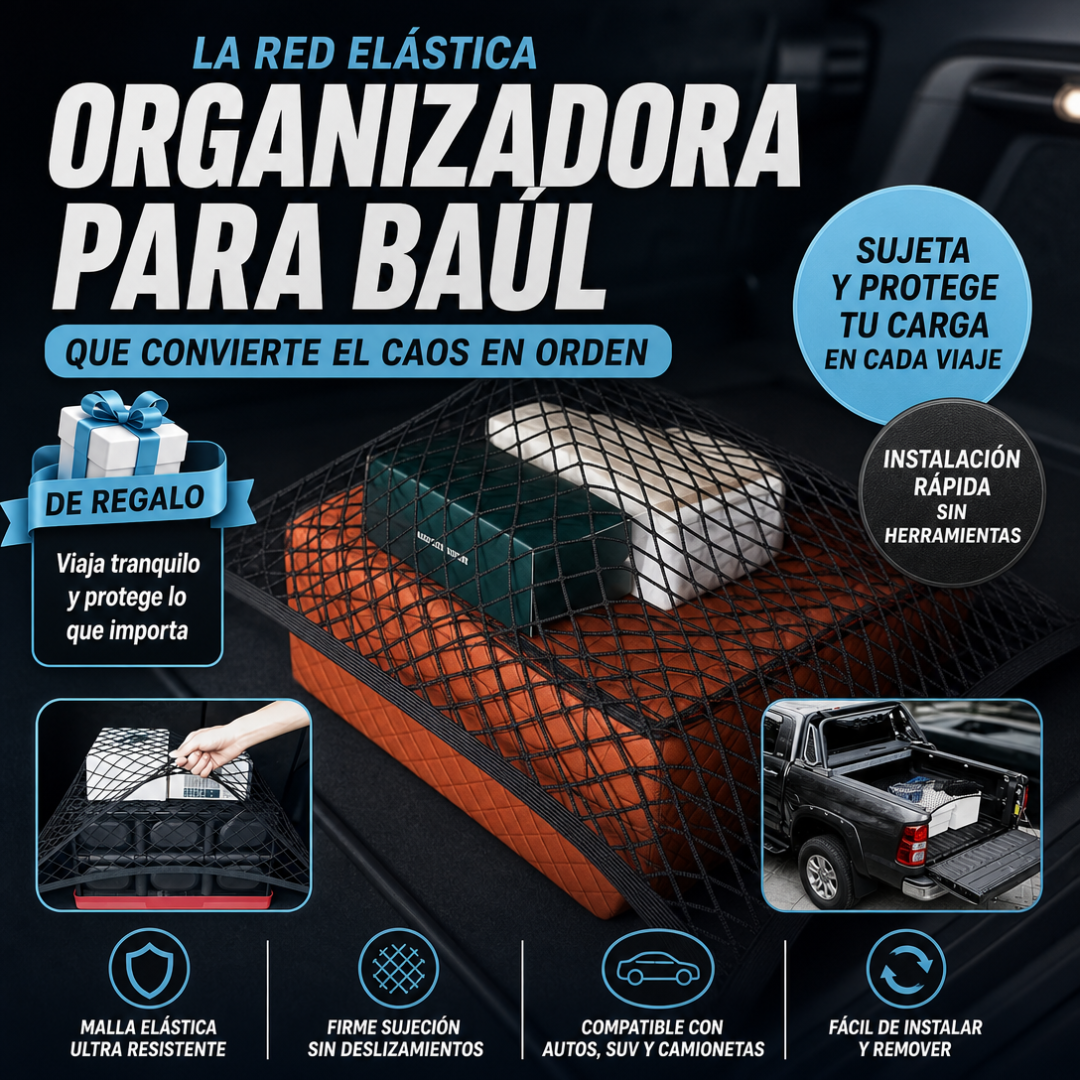 RED ELASTICA PARA CARGA Y EQUIPAJE - MALLA DOBLE