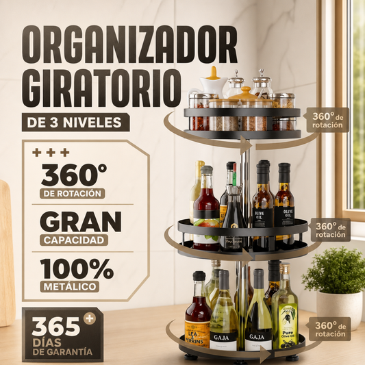 CONDIMENTERO GIRATORIO 3 NIVELES