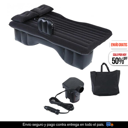 CAMA INFABLE PARA CARRO INCLUYE INFLADOR + 2 ALMOHADAS GRATIS