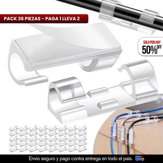 PACK DE 36 CLIPS ORGANIZADORES - PAGA 1 LLEVA 2