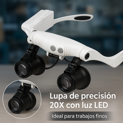 ⏳ ¡ÚLTIMAS UNIDADES!  GAFAS LUPA LED PROFESIONALES + GUIA DE DETALLADO GRATIS