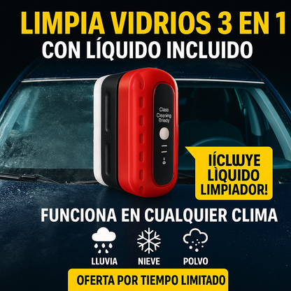 KIT LIMPIAPARABRISAS CON NANOTECNOLOGIA + REPUESTO GRATIS