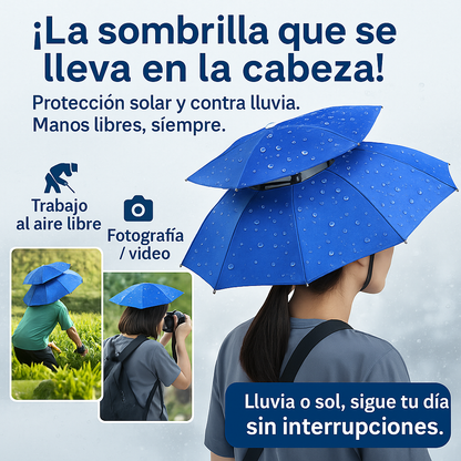 🎁 PACK REGALO: SOMBRILLA MANOS LIBRES + FUNDA PLEGABLE GRATIS