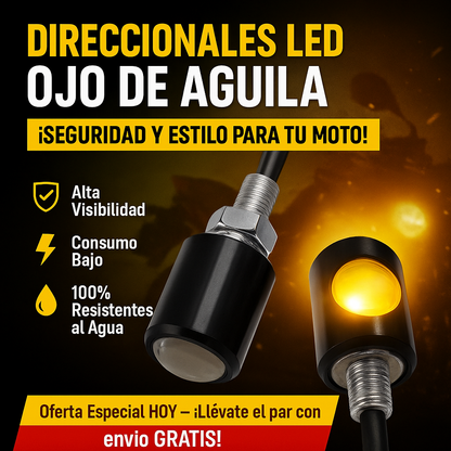PAR DIRECCIONALES OJO DE AGUILA | LUZ LED + SECUENCIA DINÁMICA