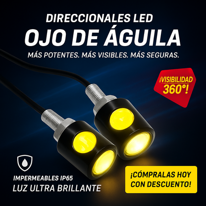 PAR DIRECCIONALES OJO DE AGUILA | LUZ LED + SECUENCIA DINÁMICA