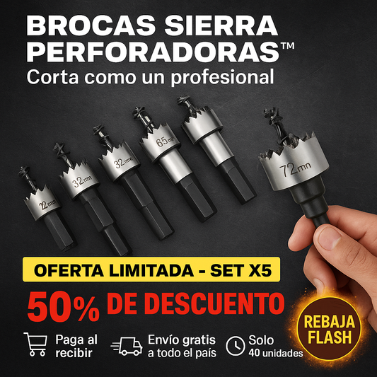 KIT X5 BROCAS SIERRA MULTISUPERFICIE + GUIA DIGITAL GRATIS