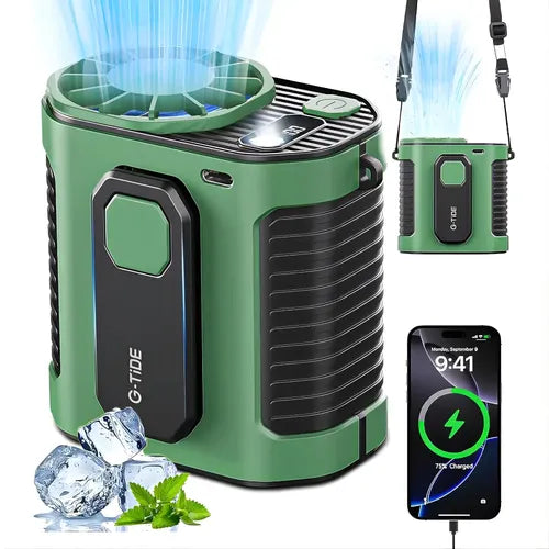 VENTILADOR PORTATIL MANOS LIBRES CON POWERBANK