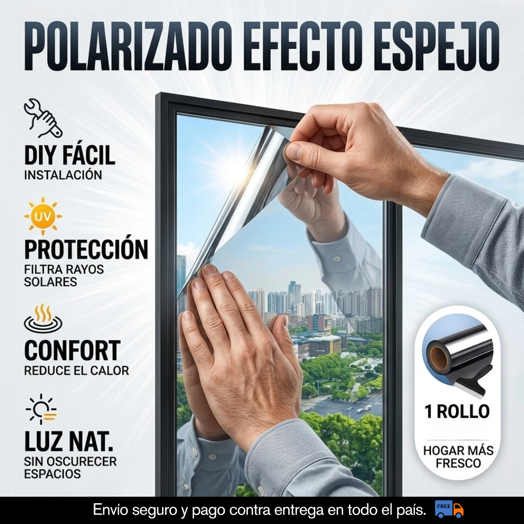 POLARIZADO EFECTO ESPEJO PARA PUERTAS Y VENTANAS