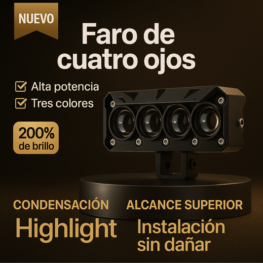 EXPLORADORA LED 4 OJOS| 120W POTENCIA REAL + RESISTENCIA IP67