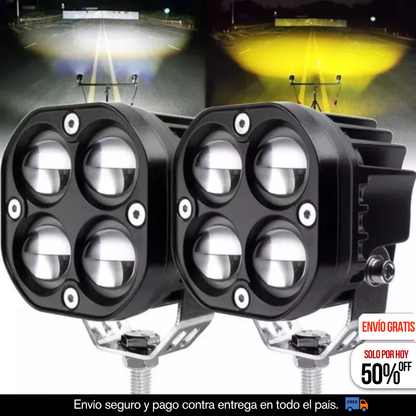 PAR EXPLORADORAS 4X4 OJOS | 120W POTENCIA REAL + RESISTENCIA IP67