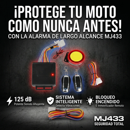 ALARMA ANTI ROBO PARA MOTO CON SENSOR Y ENCENDIDO REMOTO