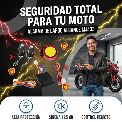 ALARMA ANTI ROBO PARA MOTO CON SENSOR Y ENCENDIDO REMOTO