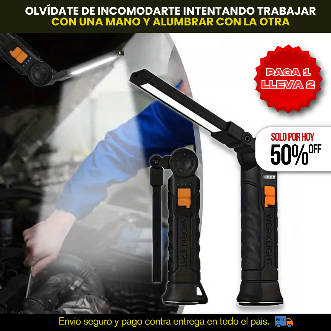 LINTERNA MAGNETICA 360° - PAGA 1 LLEVA 2