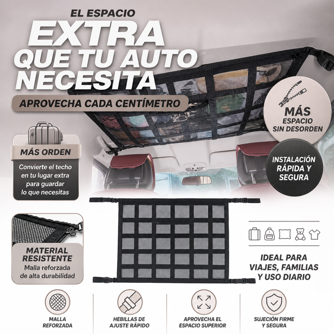 RED ORGANIZADORA DE TECHO 18 COMPARTIMIENTOS