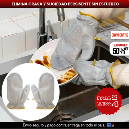 PACK GUANTES DE LIMPIEZA MULTIUSOS - PAGA 2 LLEVA 4