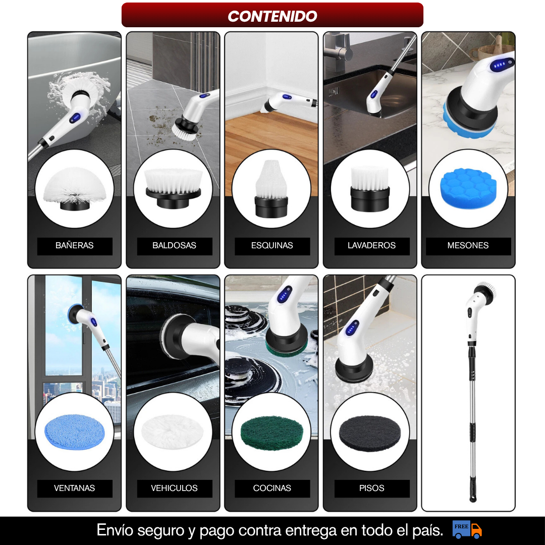 KIT CEPILLO MULTIUSOS ELECTRICO 9 EN 1