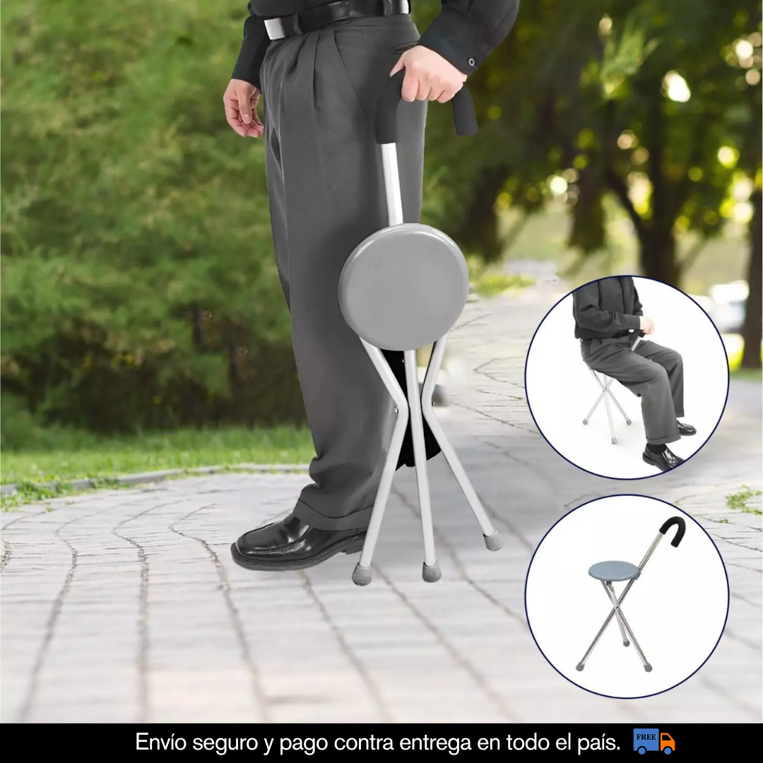 BASTON PLEGABNLE CON SILLA