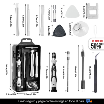 KIT DESTORNILLADORES DE PRECISION MAGNETICOS 115 PIEZAS