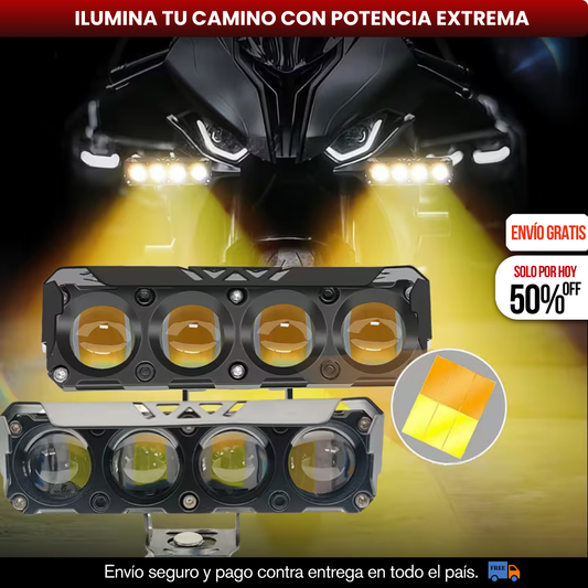 PAR EXPLORADORAS 4 LUPAS | 120W POTENCIA REAL + RESISTENCIA IP67