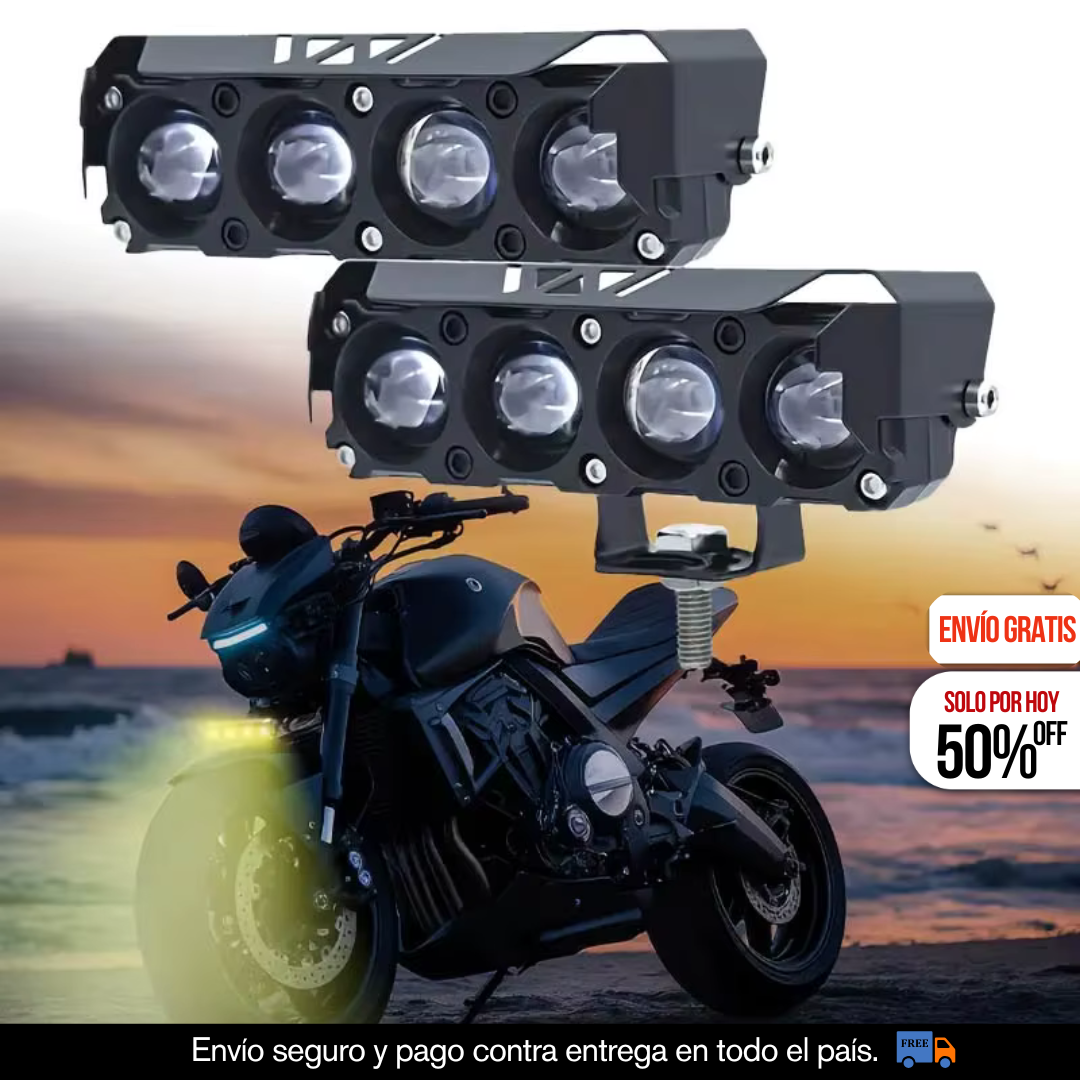 PAR EXPLORADORAS 4 LUPAS | 120W POTENCIA REAL + RESISTENCIA IP67